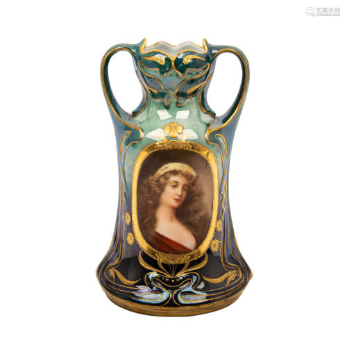 Wohl JOSEF RIEDL/BÖHMEN Jugendstil Vase, um 1900,