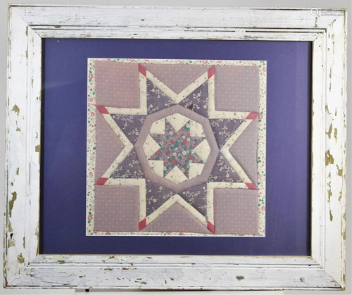 Geometric Quilt, Variation of Lemoyne Star, c.…