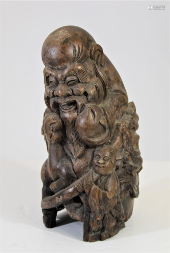 Chinese Carved Wood Sculpture of 