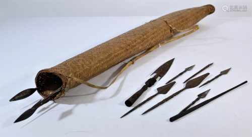 African Quiver & Collection of Arrows