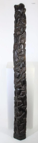 Tall Hand Carved Wooden Piece of African Figu…