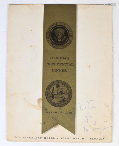 (2) Florida's Presidential Dinner Program-March 1962