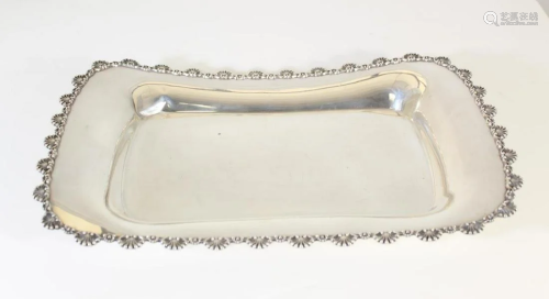 Sterling Silver Repousse Tray 25.5 OZT