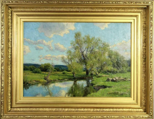 Hugh Bolton Jones (1848-1927) Oil on Canvas