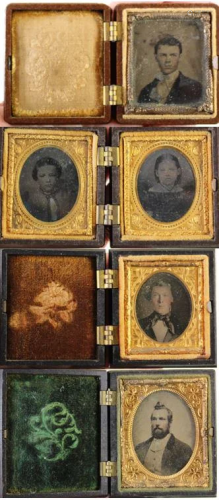 U.S. Thermoplastic Cases with Tintypes 1850