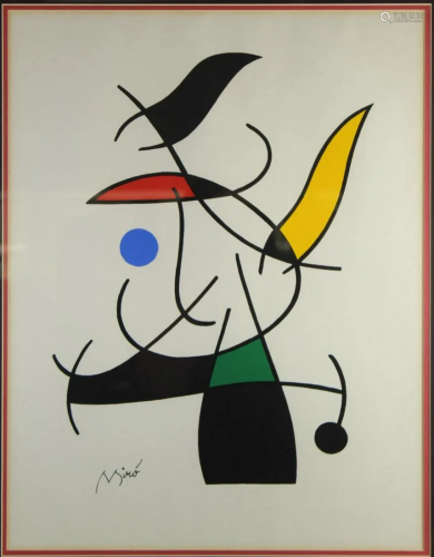 Joan Miro (Spain, 1893-1983) Lithograph