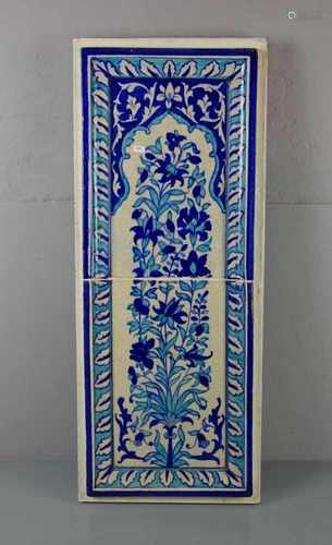 GROSSES FLIESENBILD / ORNAMENTFLIESEN / ceramic tile picture, wohl Türkei oder Osmanisches Reich,