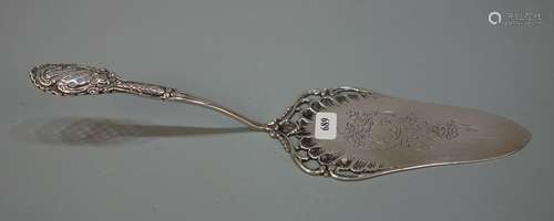 TORTENHEBER / cake server, 800er Silber (54 g), gepunzt mit Halbmond, Krone, Feingehaltsangabe und