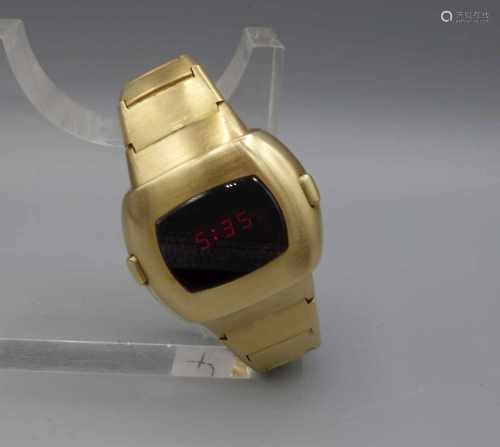 GOLDENE ARMBANDUHR / DIGITALUHR : Pulsar P3 