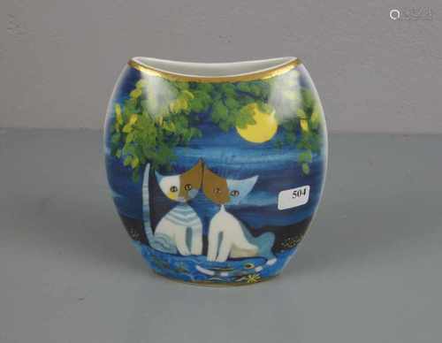 VASE MIT ROSINA WACHTMEISTER - MOTIV, Porzellan, Manufaktur Goebel, u. a. gemarkt 