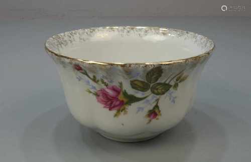 PORZELLANSCHALE, porcelain bowl, Manufaktur Chodziez (Polen), überglasurgrüne Stempelmarke, Marke