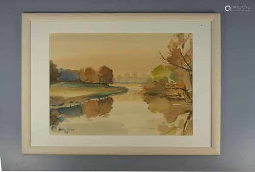 NASS, HEIN (Meppen 1903-1985 Rheine), Aquarell auf elfenbeinfarbenem Papier: 