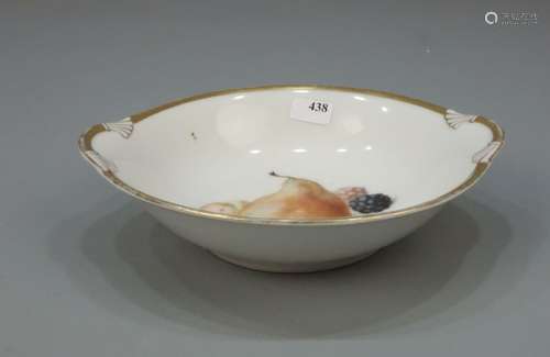 DESSERT-SCHALE / porcelain bowl, Porzellan, Thomas Bavaria, Marke 1908-1939. Runde Schale mit