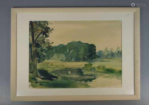 NASS, HEIN (Meppen 1903-1985 Rheine), Aquarell auf elfenbeinfarbenem Papier: 