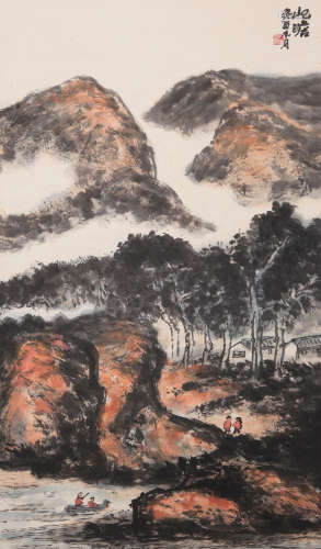 Zhu Qizhan - Shan Shui Mountain Scenery Painting