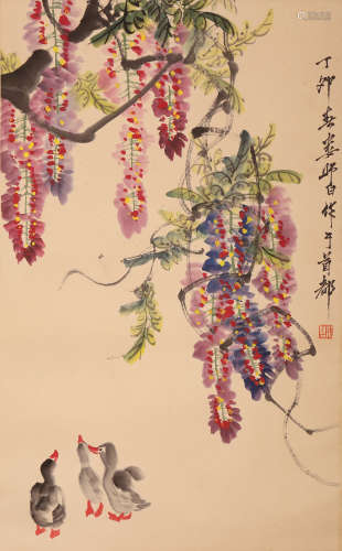 Shibai Lou - Tree and Duck Painting