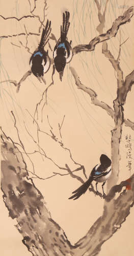 Xu Beihong - Eurasian Magpie Painting