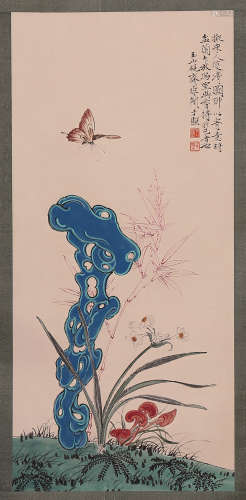 Fei'an Yu - Flower and Butterfly Painting