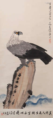 Wu Zuoren - Hawk Painting