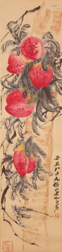 Qi Baishi - Longevity Peach Painting