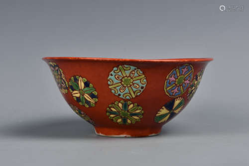 A FLOWER BALL BOWL REPUBLIC PERIOD