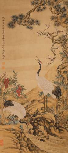 Shen Quan - Crane Painting