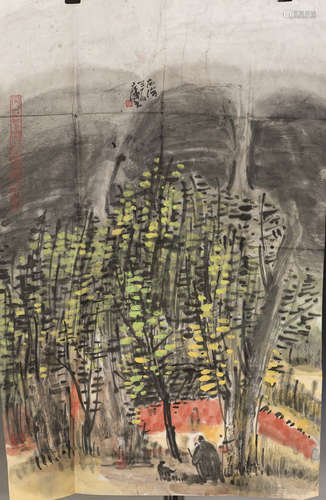 AN ABSTRACT STYLE CHINESE LANDSCAPE CHINESE PAINTING