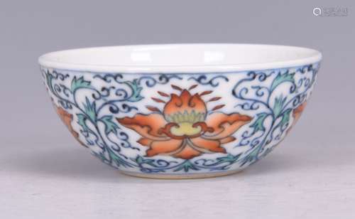 A DOUCAI 'FLORAL' BOWL, QING DYNASTY, YONGZHENG PERIOD