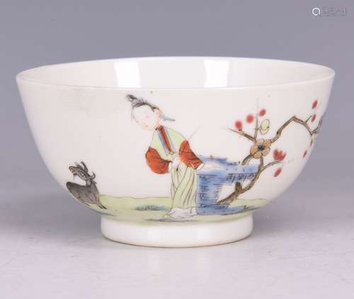 A FAMILLE ROSE 'FIGURAL' BOWL, QING DYNASTY, YONGZHENG PERIOD