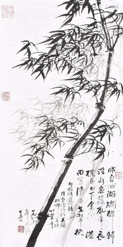 A CHINESE PAINTING OF BAMBOO