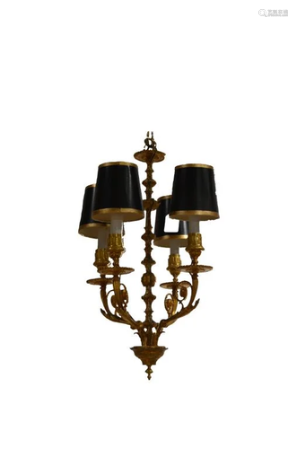 PAIR OF GILT BRONZE SMALL HANGING FIXTURES