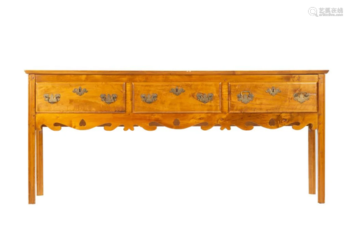 GEORGIAN STYLE FRUITWOOD CONSOLE TABLE