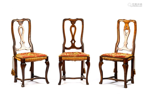 THREE FRENCH PROVINCIAL OCCASIONAL CHAIRS