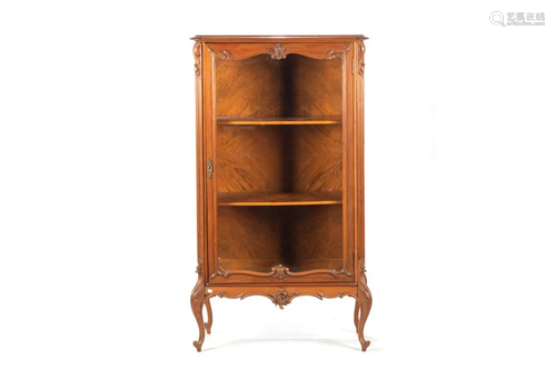 MIXED WOOD CURIO CABINET