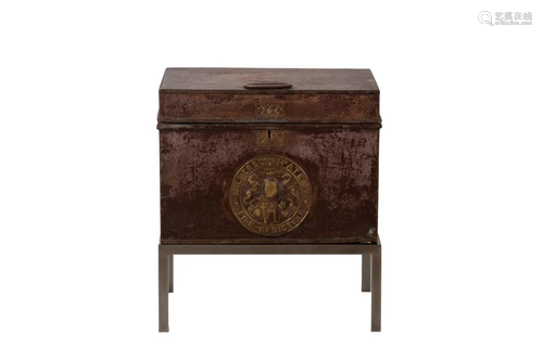 ANTIQUE ENGLISH STRONGBOX