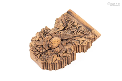 ANTIQUE CARVED WOOD WATCH HOLDER