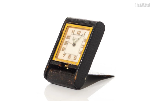 VINTAGE CARTIER MECHANICAL TRAVEL DESK CLOCK