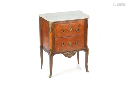 FRENCH MARBLE TOP COMMODE