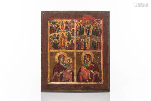 PAINTED RUSSIAN ICON ON PANEL