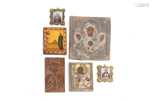 GROUP OF ASSORTED RUSSIAN ICONS