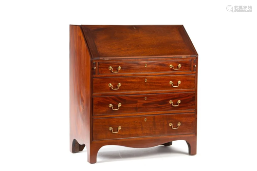 GEORGE III MAHOGANY SECRETAIRE DESK