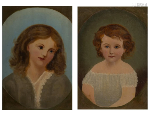 PAIR OF 19TH CENTURY PORTRAIT OF SISTERS