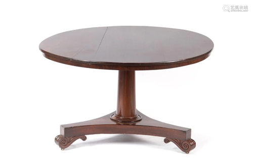 19TH C ROSEWOOD TILT TOP TABLE