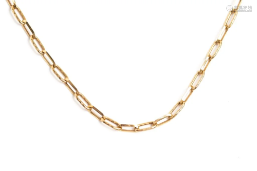 GOLD CABLE LINK NECKLACE, 16.2g