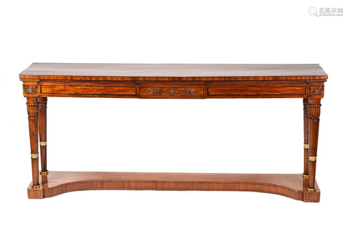 REGENCY STYLE MAHOGANY  CONSOLE TABLE