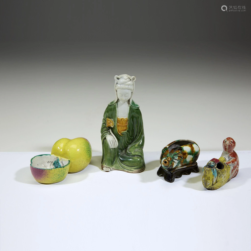 A group of four Chinese ceramic objects, Ka…