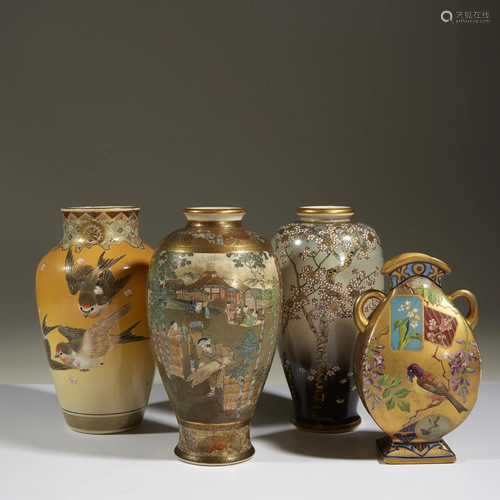 Four vases, late 19th/early 20th century