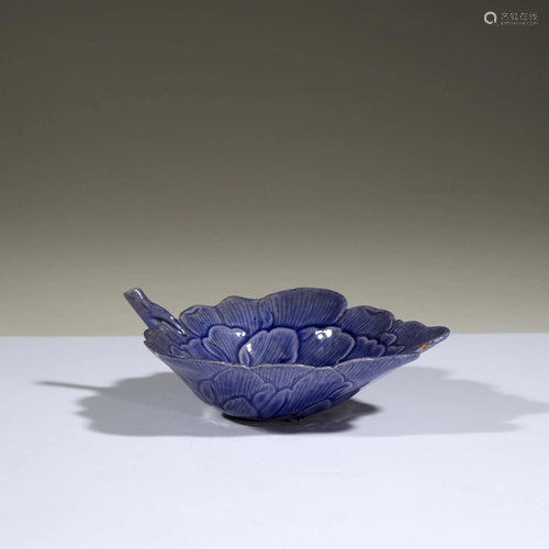 A Chinese violet blue-glazed 