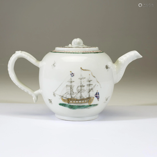 A Chinese export porcelain teapot, possibly for …