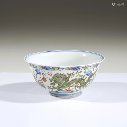 A Chinese wucai-decorated porcelain 